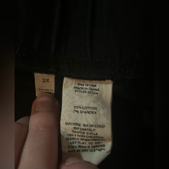 SOFT SURROUNDINGS black sweatpants leggings cotton ankle crop capri joggers 2X - Picture 8 of 8